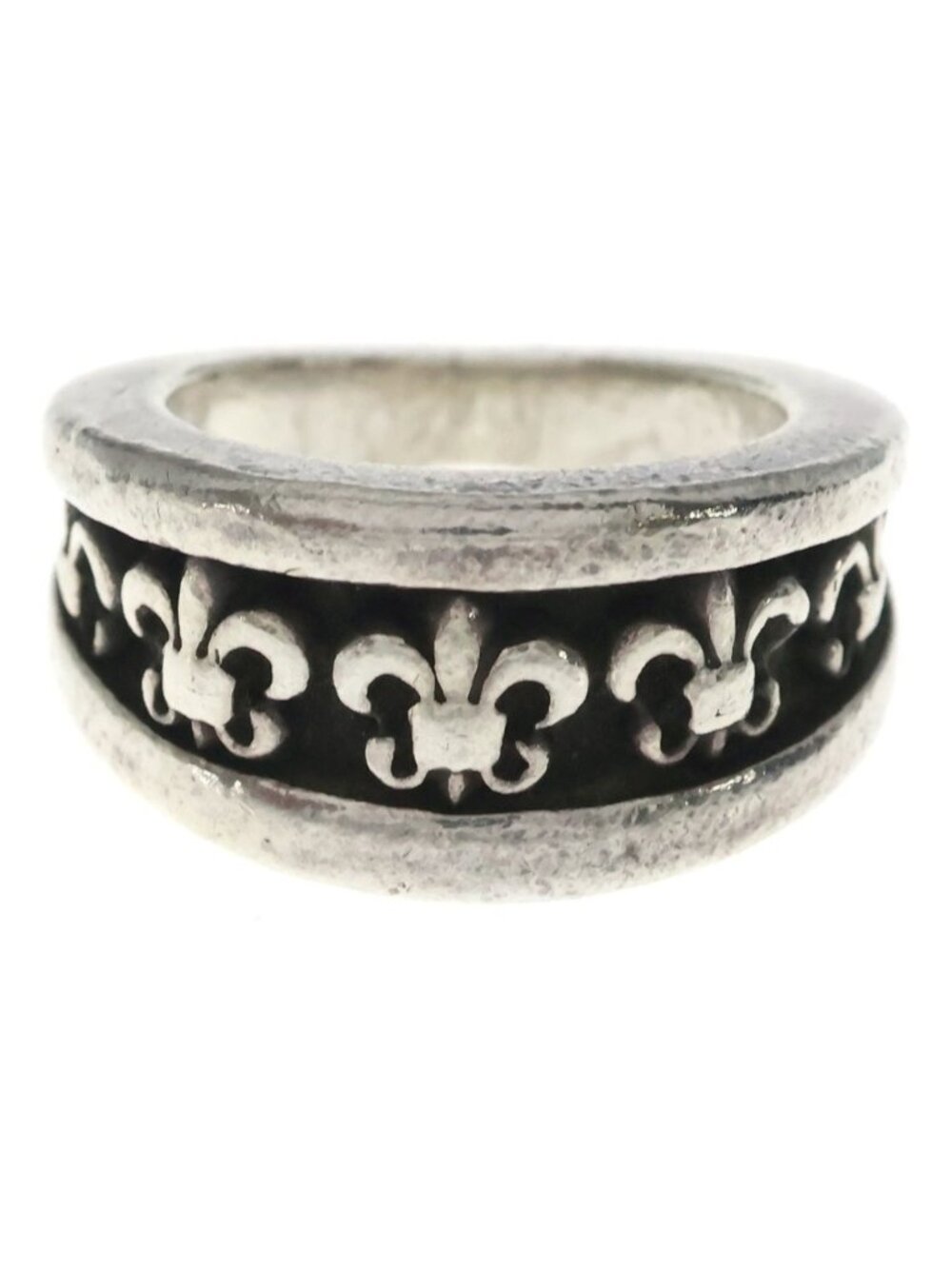 Chrome Hearts Narrow BS Fluer Band BS Flare Ring Silver